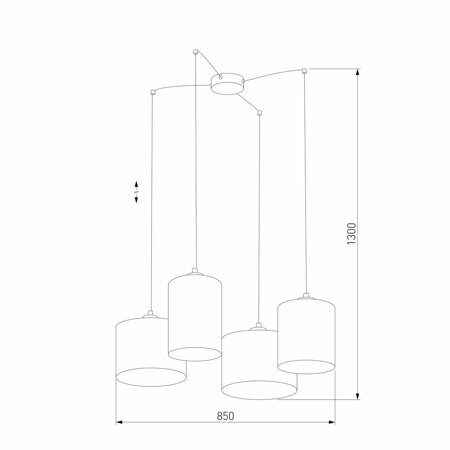 Подвесная люстра TK Lighting 6585 Juta